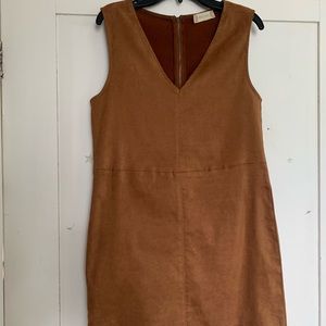 Suede Camel Dress - S